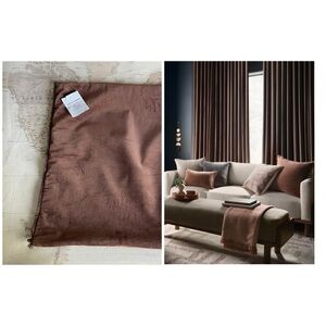 🆕 The Citizenry Naveta Velvet PILLOWCASE ONLY Cocoa NWT